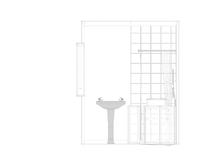 Mobility Bathroom with level access and screen